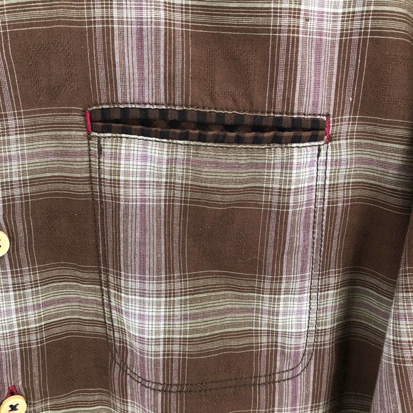 Tommy Bahama Mens Size XL Modern Fit Long Sleeve Shirt Contrast Plaid Button-Up - Picture 6 of 8